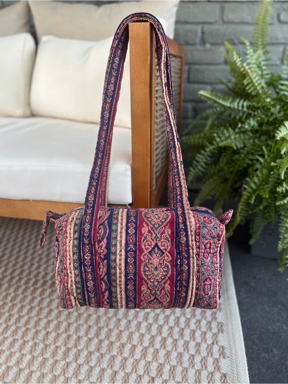 Vera Bradley Paisley Stripe 100 Handbag